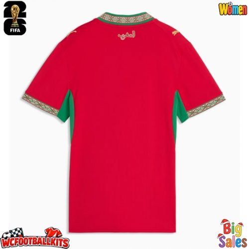 Morocco Replica Home Stadium Shirt for Women World Cup 2026 Short Sleeve